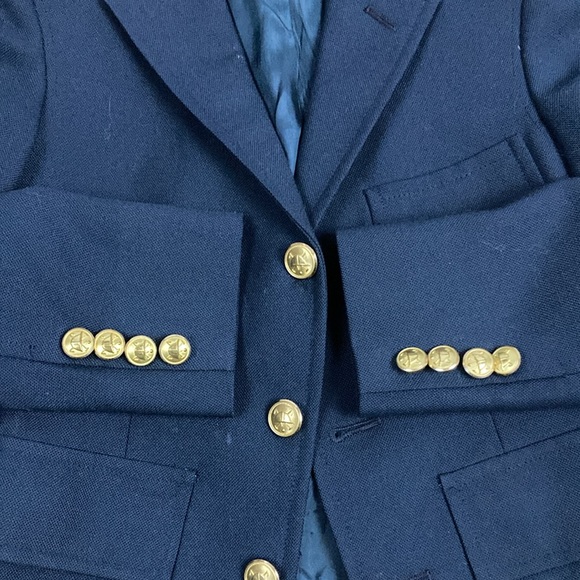 Size 8 Kids Polo by Ralph Lauren Gold Buttons Navy Blazer Jacket - Picture 2 of 8